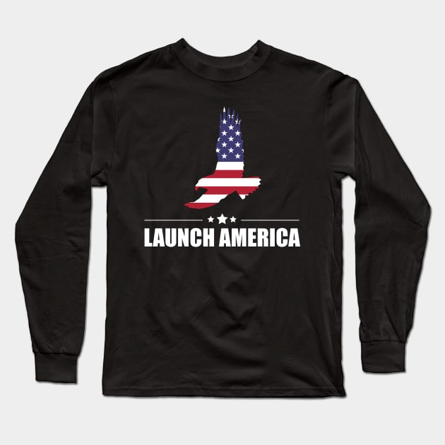 LAUNCH AMERICA Long Sleeve T-Shirt by teesvira